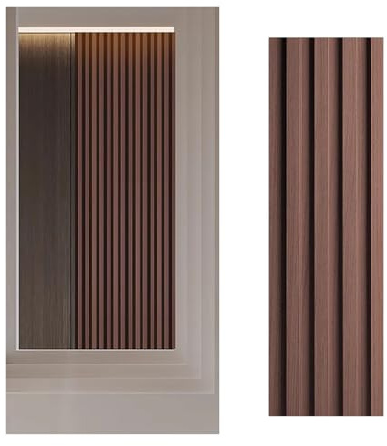 Panneaux en bois découpés sur mesure, panneaux muraux à lattes modernes avec design modulaire pour salon, couloir, chambre à coucher