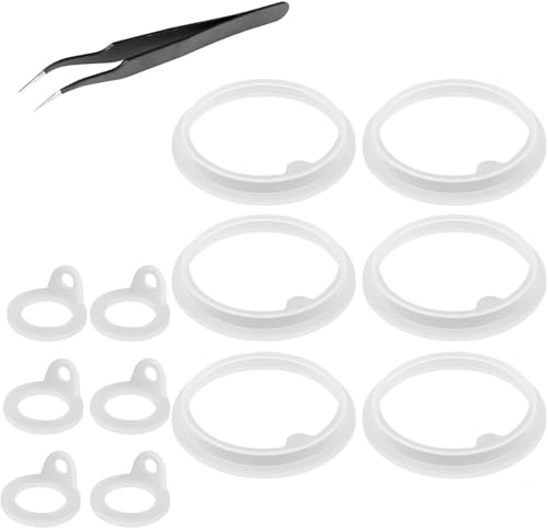 FANSHINUO 13 Stück Set Lebensmittelqualität Silikon Dichtungsringe Wasserflasche Zubehör Ausgießdeckel Dichtungen für Zuhause und Outdoor Aktivität Outdoor Sport Flasche Zubehör