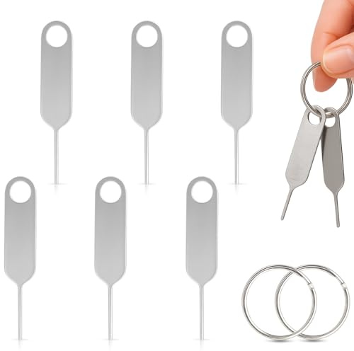 3pcsUniversal SIM & SD Card Tray Eject Pin with Key Ring – Phone & Doorbell Reset Tool (2 Needles + 1 Ring + PP Bag)