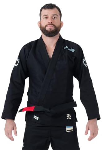 KINGZ Nano 3.0 Mens Jiu Jitsu Gi – Black, IBJJF 2024 Legal, Pearl Weave Jacket & 8 oz Ripstop Pants