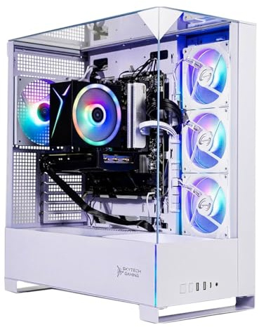 Skytech Gaming Archangel 5 Gaming PC, AMD Ryzen 7 7700 3.8GHz, NVIDIA RTX 5060, 1TB NVMe SSD, 32GB DDR5 RAM 6000, 750W Gold PSU, Wi-Fi, Win 11, Desktop