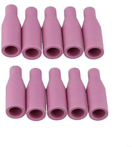 UrbanHui Schweißdüse für MB15AK 15AK MIG Brenner, Porzellan gaslose Spitze Shield Cup 7x51mm, Kompatibel mit AK15 MB15 Schweißbrenner, 10 Stück