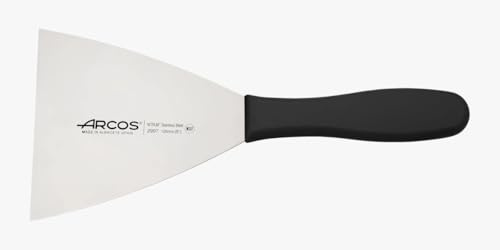 Arcos Espátula de Cocina - Hoja de Acero Inoxidable NITRUM 125x120 mm - Mango Polipropileno Negro - Mayor Durabilidad y Corte Preciso - Serie 2900