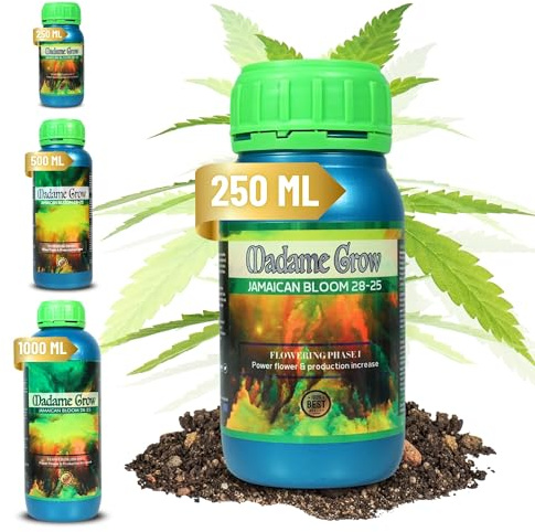 Madame Grow - Fertilizante Floración - Abono Orgánico - Multiplica Flores y Cogollos - PK 28-25 (250ml)