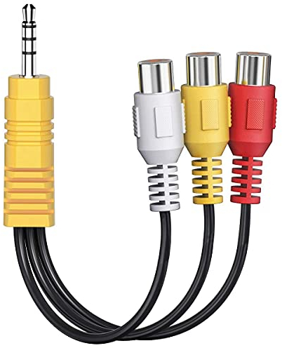 Ancable Adaptateur Câble Audio vidéo 3,5 mm mâle vers 3 RCA Femelle 1 Pack