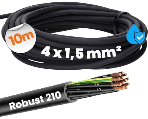 Lapp 10m Ölflex Robust 210 Steuerleitung 4G1,5 - Allwetter Kabel 4x1,5 mm² | Witterungsbeständige Leitung für den Außenbereich, TPE-Mantel, UV-resistent, ideal für Garten, Landwirtschaft & Industrie