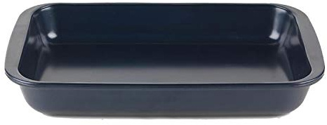 Russell Hobbs RH01144EU Thermo Glass 34cm Plat à Rôtir Plaque à Four Rectangulaire en Verre Thermorésistant, Capacité 2.2L, Compatibles Micro-Ondes/Four et Congélateur entre -15°C et 210°C, Bleu Foncé