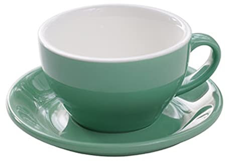 DUNAKE Porzellantasse wei3 zum bemalen, Kaffeetassen Keramik 8,5 Unze Weiß, Kaffee Sets für Spezialitäten Kaffeegetränke, Latte, Café Mokka und Tee Für Männer Frauen Dad Mama Erwachsene Multicolor