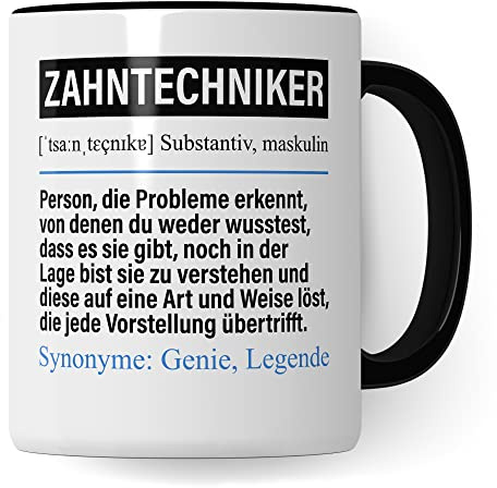 Tasse Zahntechniker lustig, Zahntechniker Geschenk Beruf, Spruch Kaffeebecher Zahn Techniker Geschenkidee, Beruf Zahntechnik Kaffee-Tasse Teetasse Becher