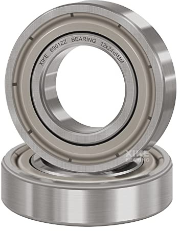 XiKe 2 Stück 6901ZZ Kugellager 12x24x6mm Metall-Doppeldichtung | 100Cr6 Chromstahl · ABEC-3 (P6) · werksgeschmiert · für trockene Umgebungen · Kostengünstig · geräuscharmer Betrieb