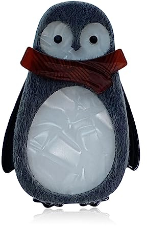 Niedliche Pinguin-Brosche, handgefertigt, Acryl, Kunstleder, Ansteckblume für Damen, Kinder, Party, Schmuck, Zubehör, Weihnachten, Halloween, Neujahrsgeschenk, Metall