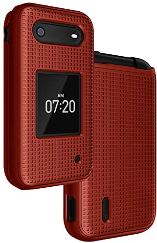 Nakedcellphone Grid Series for Nokia 2760 2780 Flip Phone Case - Red
