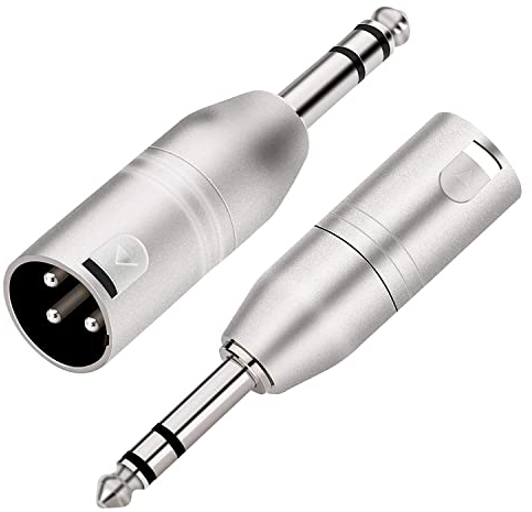 Mr. Gadget's Solutions XLR to Jack TRS Adapter, Balanced Male XLR to Quarter Inch 6.35mm Male Adapter