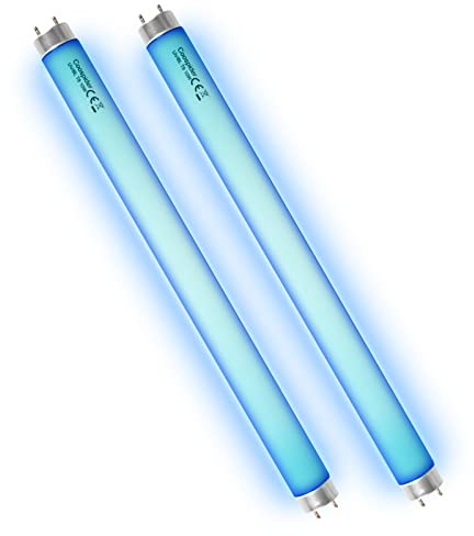2 x 10W Ampoule de Rechange pour Lampe Anti Moustique BL T8 UV Neon Tubes pour 20W Tue Mouche Electrique Interieur/Destructeur d' Insectes/Piège à Mouche