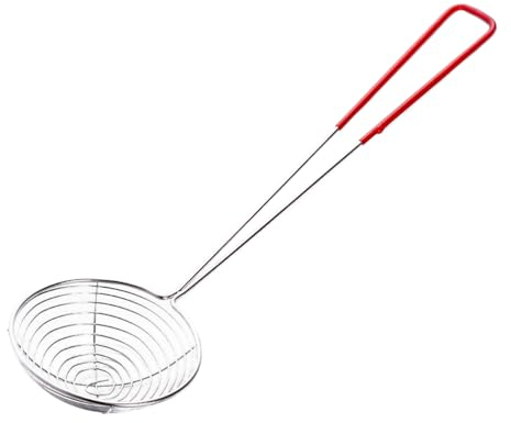 Anneome 6pcs Stainless Steel Bubble Tea Skimmer Handle Cooking Ladle for Tea Dumplings Dishwasher Safe Strainer for Kitchen Use