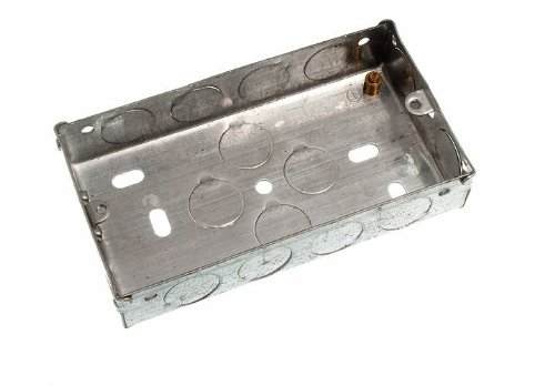 3 scatole da incasso in metallo a 2 moduli, profondità 25 mm