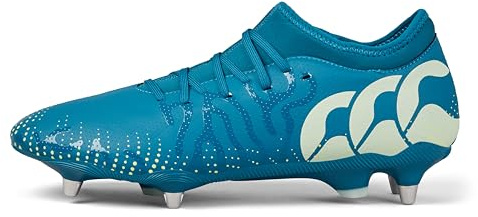 Canterbury Speed Infinite Team Soft Ground Rugby Boots | Lightweight Design | Breathable | Grip Texture, Botas Unisex Adulto, Lagoon/Sunny Lime/Spray, 48.5 EU