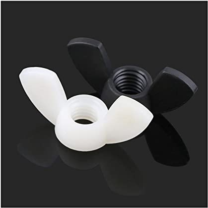 Flügelmutter, Schmetterlingsmutter, 10 Stück, M4, M5, M6, M8, M10, Nylon-Flügelmuttern, Din315, Handmutter, Flügelmutter, Schmetterlingsmutter, Barren-Kunststoff-Rändelmutter-Befestigungselemente (Far