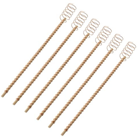 6Pcs 12 Inches Plant Stakes Electric Cultivation Gardening Electroculture Copper Coil Wire Antenna Set for Garden Plant Vegetable