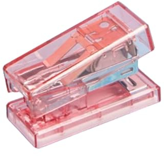 Tacker Büro Hefter Heftgerät Klein Mit Heftklammern Multifunktion Mini Handheld Tragbar Klein Bindungsstärke 20 Seiten (Pink,60x20x43mm)