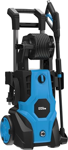 Güde Hochdruckreiniger GHD 2100-165 (230 V, 2100 W, 165 bar max. Druck, 432 l/h max. Fördervol., 6 m HD-Schlauch auf Schlauchtrommel, HD-Pistole mit Variolanze, Dreckfräslanze, Dreiecks- & Rundbürste)
