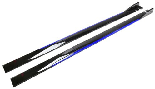QCCDLBSD Seitenschweller für VW Golf Plus 2004-2014,Car Side Skirt Extensions Rocker Splitters Panel Exterior Lower Side Bottom Line Externes Zubehör,A3-Black Blue Edge