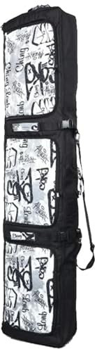 GSCLZ Gepolsterter Skirucksack mit Rollen, doppelter, einzelner Skiboard-Rucksack mit separaten Fächern(White)
