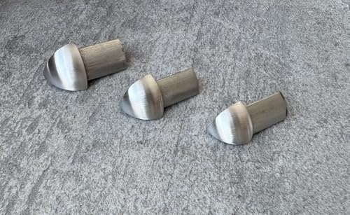 Ecke Eckstück für Fliesenschiene Viertelprofil aus V2A Edelstahl gebürstet und glänzend (gebürstet, 10mm)