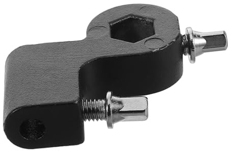 BESTonZON Schlagzeug Zubehör Trommelschlägelhalter aus Schwarzem Kunststoff mit Stabilem Stand und Verstellbarer Klemme für Snare Drums und Jazz Drums