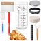 XHYASD Sauerteig Starter Set, 24oz Wiederverwendbare Sourdough Starter Glass mit Aluminiumkappe, Thermometerpapier, Spatel, Stoffhut für Home Baking Bread Making Beginners