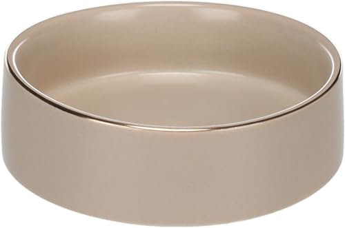 Ciotola per cani in ceramica – Ciotola per cani di piccola taglia – 200 ml – lavabile in lavastoviglie – rotonda beige – fenicottero Eram