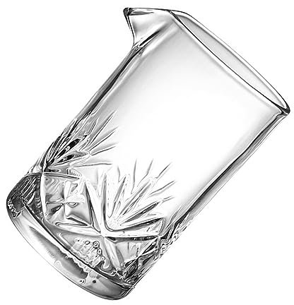 Didiseaon Crystal Cocktail Mixing Glass Pitcher 700ml Water Pitcher Spout for Bartenders and Home Bars, Faceted Glass Stirring Jug for Cocktails and Drinks