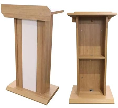 LYCDPYCD Rednerpult Aus Holz Mit Ablage Podium Bodenstehendes Rednerpult Mit Erhöhter Schallwand Bodenstehendes Rednerpult Für Kirchenklassenräume Bürohotels Und Hochzeiten