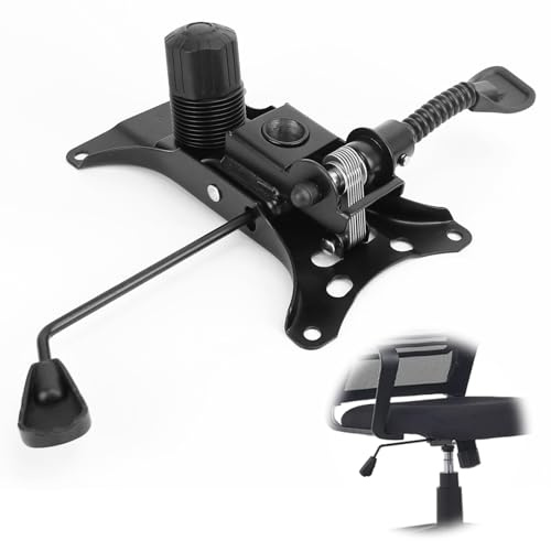 Wippmechanik für Schreibtischstuhl, Bürostuhl Zylinder Ersatz, Metall Sitz | Mechanik Bodenplatte mit Wippfunktion und HöHenverstellung, Wippmechanik Ersatz für Schreibtischstuhl, Lock Hebel Bodenplatte