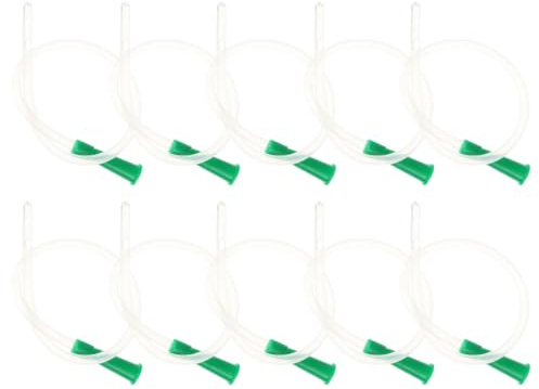 KEMUZ 10 Stück Flexible Einlaufhilfen, Runde Spitze & Abgerundete Kanten | 30Cm| Universelle Größe Für Gängige Irrigator- Und Einlaufsets,Irrigator Darmspülung
