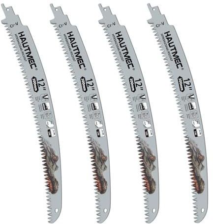 HAUTMEC HTRSH25046-UK Lot de 4 lames de scie sabre à dents japonaises 30,5 cm