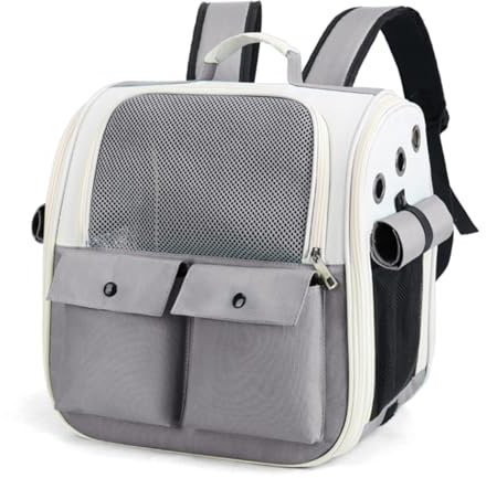 Cat Backpack Carrier for Cats and Small Dogs Small Animal (Grey)