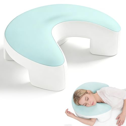 Zinueen Nuzzle Pillows for Side Sleepers – Cuscino per chi dorme sul fianco, cuscino ergonomico contro dolori al collo e alle spalle, imbottitura in schiuma ad alta densità per chi dorme sul fianco