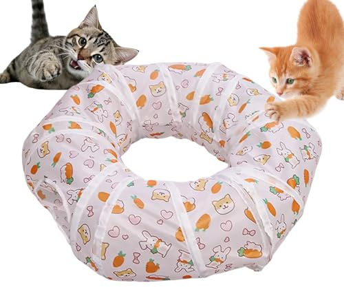 Kattunnel | Interaktivt Vikbart Labyrintpussel,Mjuk Lektunnel - Till Kattungar Och Jul Halloween Födelsedagsfest