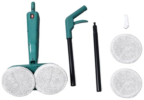 NOENNULL Trapeador Eléctrico Inalámbrico, Liviano, Recargable, con Rociador de Agua para Pisos de Mármol, Baldosas de Madera Dura (Verde)