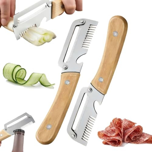 Pelador de Verduras para Cocina Set de 2 Herramientas Multifuncionales para