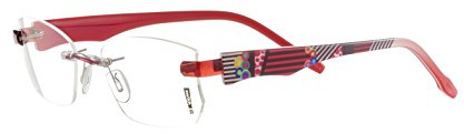 Switch it! Garnitur mit Muster - Acetat Wechselbügel in verschiedenen Farben (2255: rot-schwarz-weiß, innen rot)