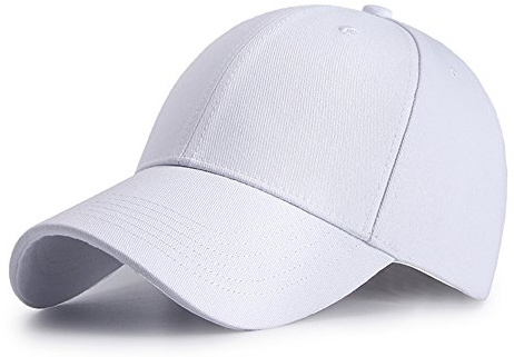 HGDGears vanlig basebollkeps snapback för män och kvinnor – klassisk 6 paneler justerbar sport avslappnad solskärm hatt Vitt L