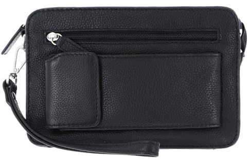 Leonhard Heyden Leder Handgelenktasche Berlin Herrentasche 7352 Schwarz
