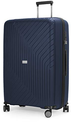 Hauptstadtkoffer TXL - extra Leichter Hartschalenkoffer, mittelgroßer Check-In Gepäck Rollkoffer 66 cm, Aufgabegepäck aus robustem Polypropylen, Dunkelblau