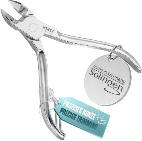 PARSA Beauty Nagelzange aus Solingen, Fußnagelzange für dicke Nägel | Ergonomische Handhabung, Hygienischer Edelstahl, Vielseitiges Profi Werkzeug