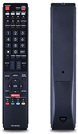GB118WJSA Replacement TV Remote Control for Sharp Television Fit for Sharp AQUOS TV GB004WJSA GB005WJSA GA890WJSA GB105WJSA GA935WJSAE