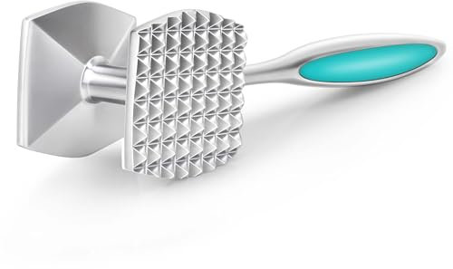 Aliglow Meat Tenderizer Hammer/Mallet Tool/Pounder For Tenderizing and Pounding Steak,Beef And Poultry. Solid Metal Construction With Rubber Comfort Grip Handle