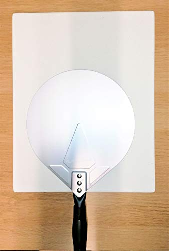 Vintage Gourmet ® Professional Pizza Oven Tool Set for Pizza Chef, Paddle, Peel, Rake, Brush, Stone (Pizza Turning Peel 230mm Dia x 120L)