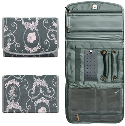 Dizdvizd Jewellery Organizer Roll, Travel Jewel Bag Daily Jewellries Storage Case - Vintage